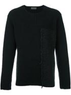 Yohji Yamamoto Frayed Sweater - Black