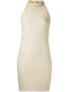 Romeo Gigli Vintage Creased Effect Mini Dress, Women's, Size: 46, Grey