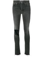 Balenciaga Busted Knee Skinny Jeans - Black