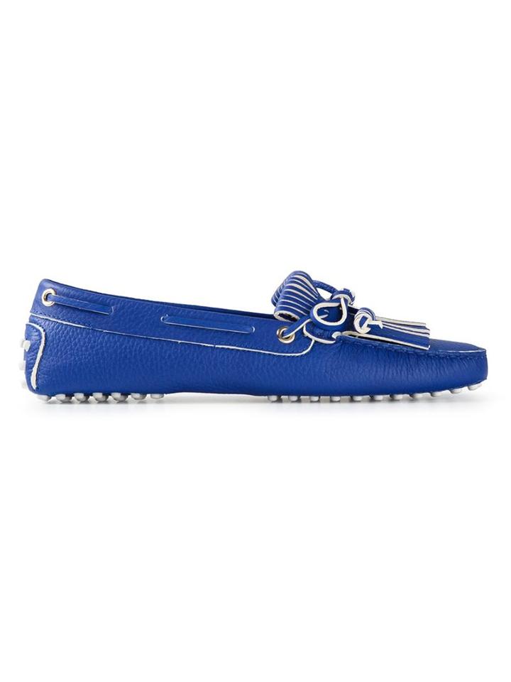 Tod S Tasseled Loafers, Women's, Size: 36, Blue, Leather/rubber
