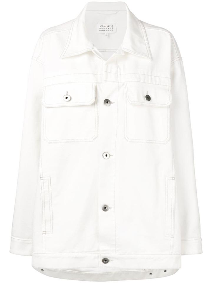Maison Margiela Graphic Print Oversized Jacket - White