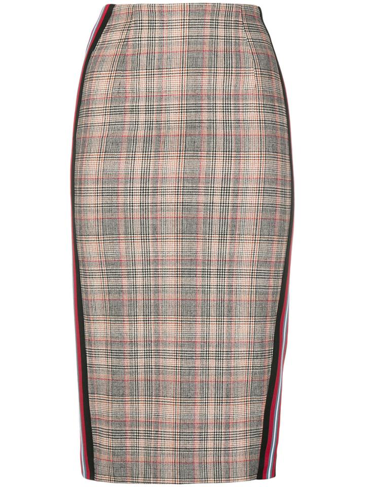 Pinko Plaid Pencil Skirt - Brown