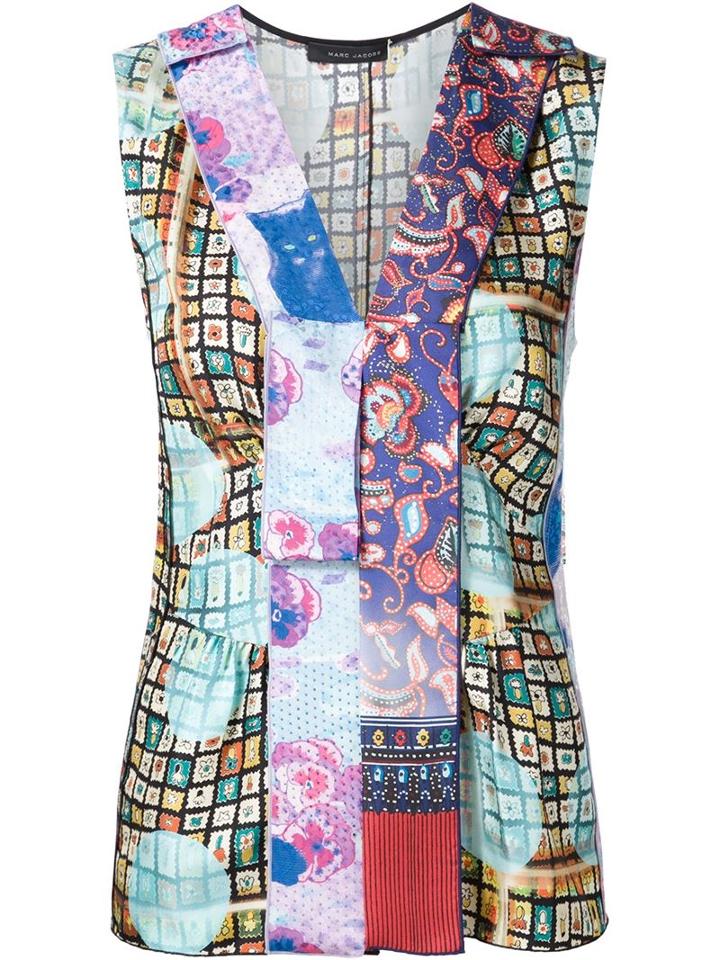 Marc Jacobs Printed V-neck Top
