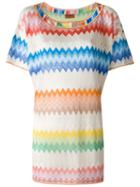 Missoni Knit T-shirt Dress, Women's, Size: 46, Rayon