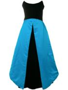 William Vintage 1979 Strapless Draped Gown - Black