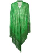 Missoni Knitted Poncho - Green