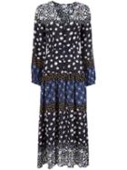 Suno Floral Print Dress, Women's, Size: 4, Black, Silk