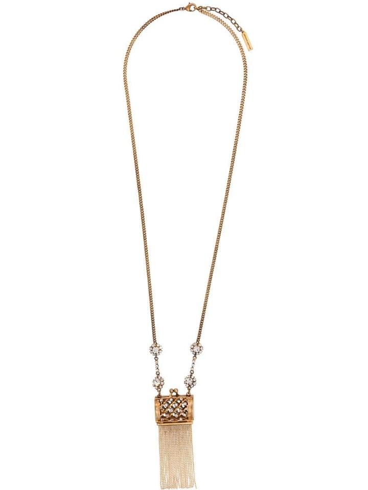 Ermanno Scervino Fringed Purse Necklace - Gold