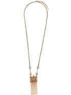 Ermanno Scervino Fringed Purse Necklace - Gold