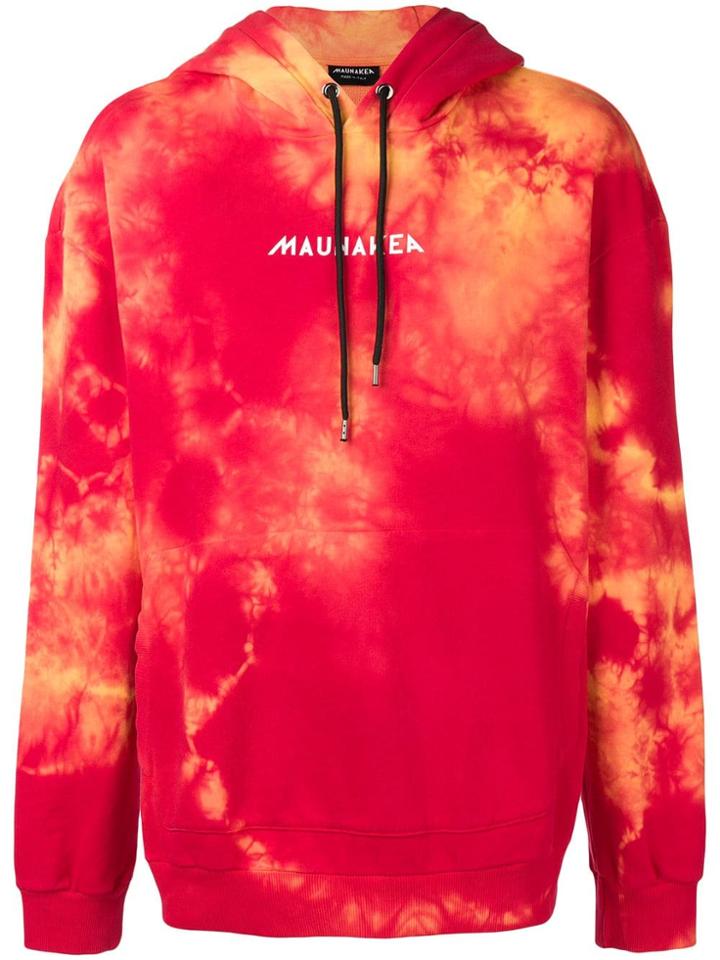 Mauna Kea Tie-dye Printed Hoodie - Red