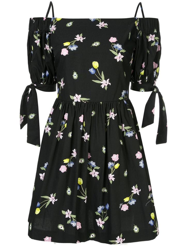 Vivetta Floral Print Short Dress - Black