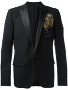 Balmain Embellished Blazer, Men's, Size: 50, Black, Cotton