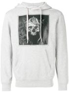 Alexander Mcqueen Printed King Skull Hoodie - Grey