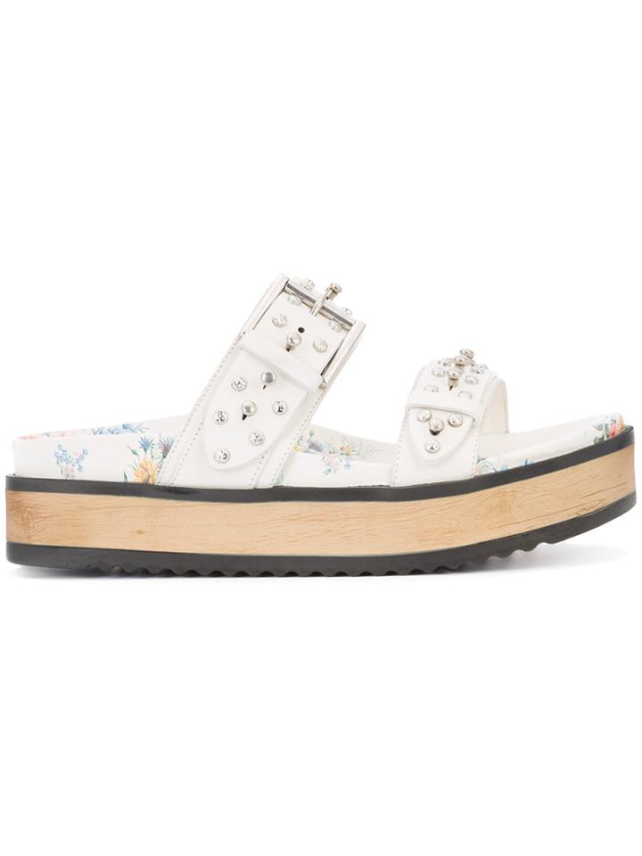 Alexander Mcqueen Hobnail Sandals - White