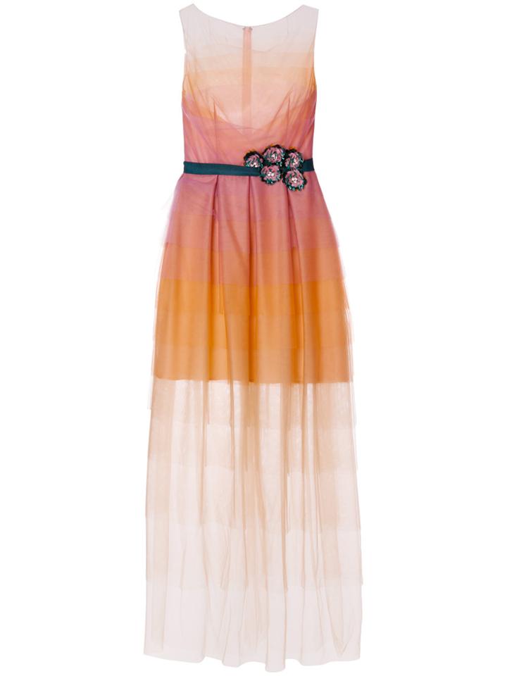 Talbot Runhof Poemas2 Tulle Dress - Yellow & Orange