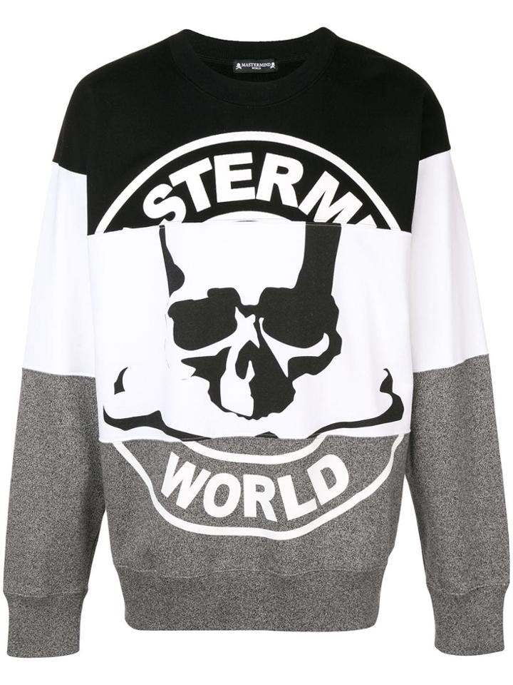 Mastermind World Striped Skull Jumoer - Black