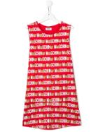 Moschino Kids Logo Print Tank Top Dress - Red