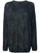 Avant Toi - Abstract Pattern Slim-fit Jumper - Women - Cashmere - S, Blue, Cashmere