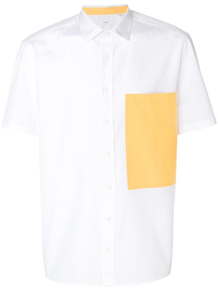 Joseph Contrast Chest Pocket Shirt - White