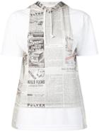 Comme Des Garçons Multi Print Hooded T-shirt - White