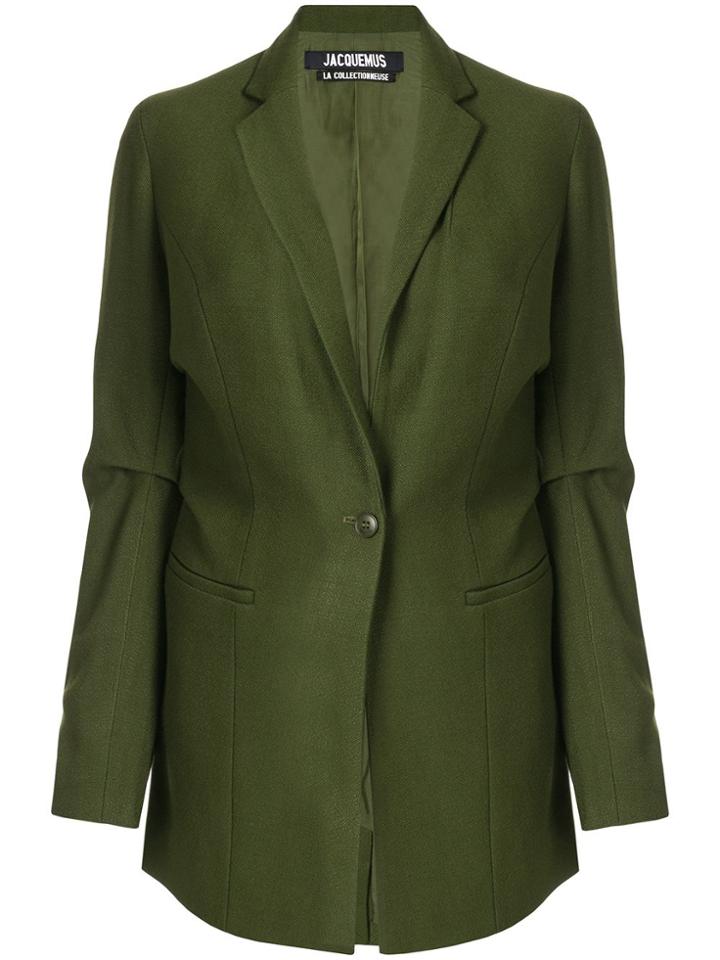 Jacquemus Gathered Details Blazer - Green