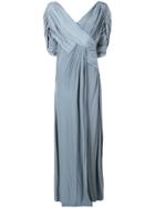 Lanvin Long Draped Dress - Blue