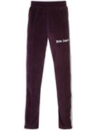 Palm Angels Velvet Track Trousers - Purple