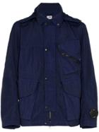Cp Company Quartz Google Hooded Jacket - Blue