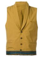 Al Duca D'aosta 1902 Contrast Hem Waistcoat, Men's, Size: 50, Brown, Cotton/spandex/elastane