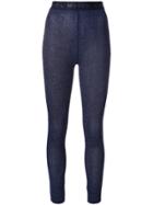 Muveil Lurex Leggings - Blue