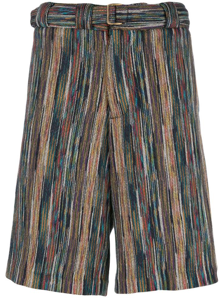 Missoni Striped Bermuda Shorts, Men's, Size: 50, Black, Cotton/wool/polyester/cupro