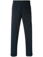 Paolo Pecora Cropped Turn-up Trousers - Blue