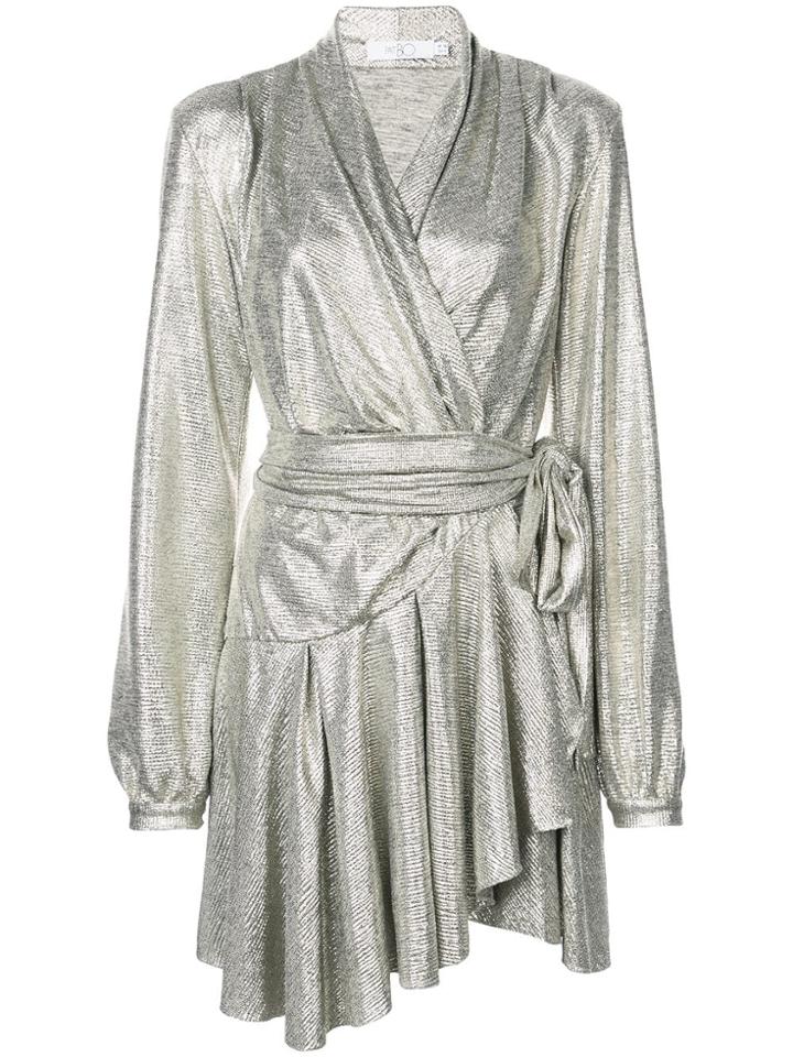 Patbo Cara Lamé Wrap Dress - Grey