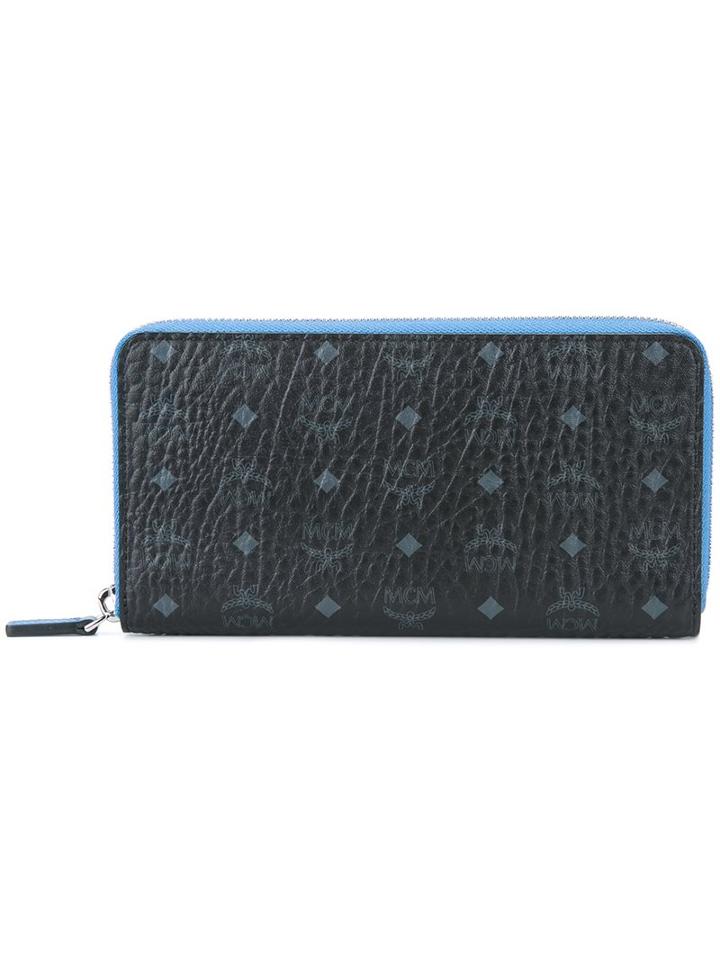 Mcm Top Zip Logo Wallet