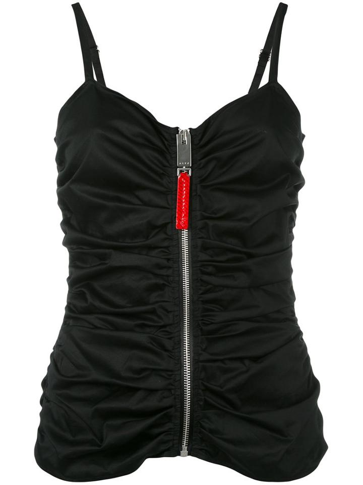 Alyx - Zip Detail Cami Top - Women - Cotton/spandex/elastane - L, Women's, Black, Cotton/spandex/elastane