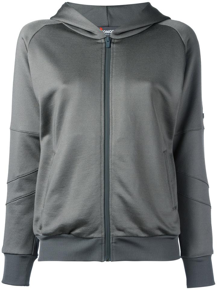 Mr & Mrs Italy - Sequined Detail Zipped Hoodie - Women - Viscose - Xs, Grey, Viscose