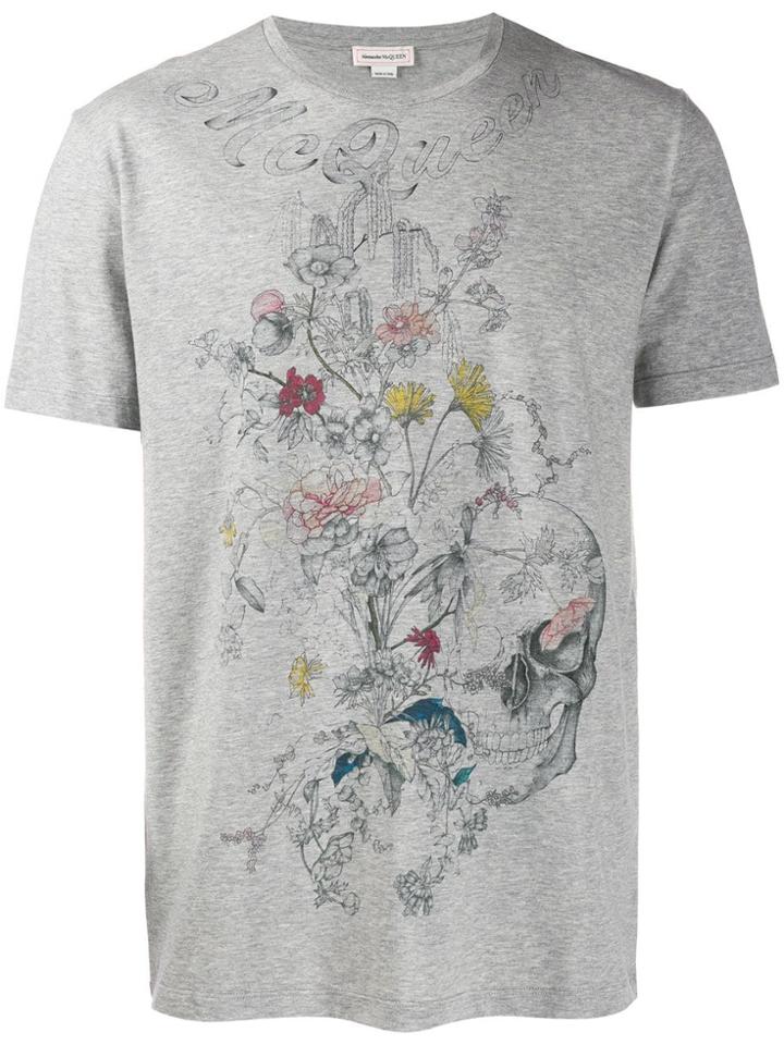 Alexander Mcqueen Graphic Print T-shirt - Grey