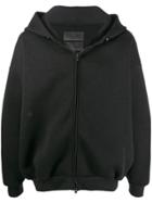 Fumito Ganryu Zipped Long-sleeve Hoodie - Black