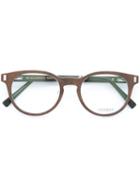 Gold And Wood 'orion' Glasses, Brown, Wood/aluminium