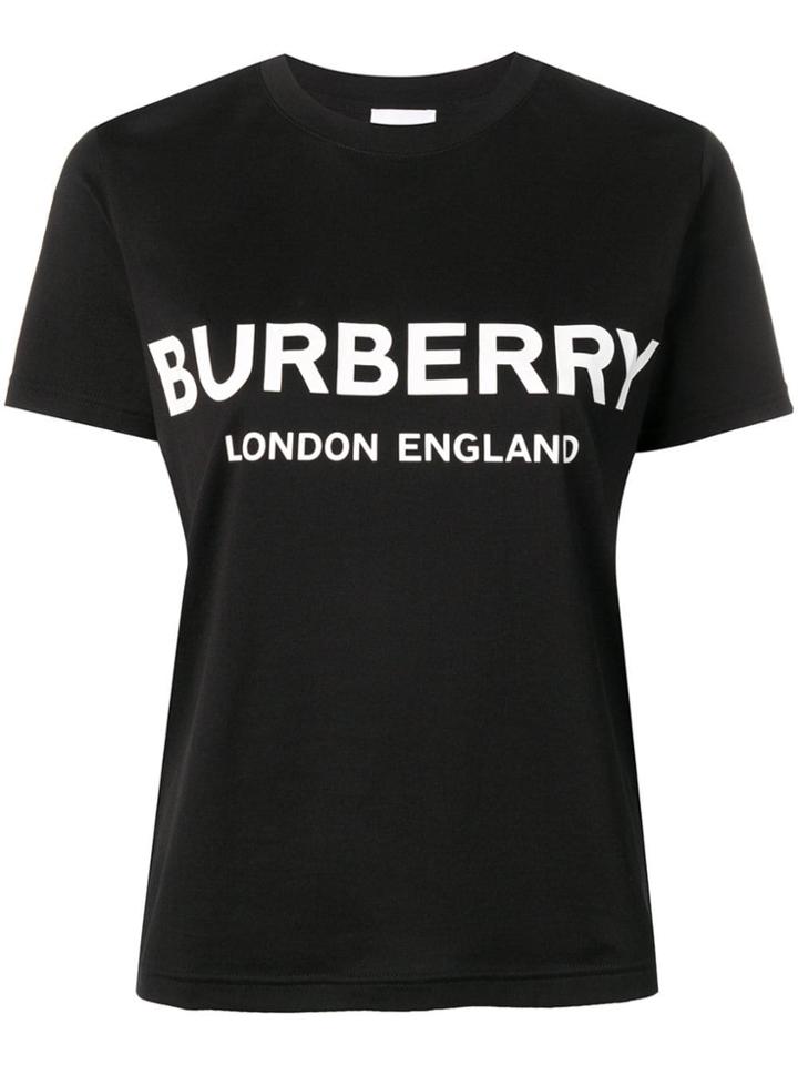Burberry Logo Print Cotton T-shirt - Black