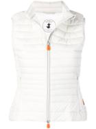 Save The Duck Quilted Fitted Gilet - Neutrals