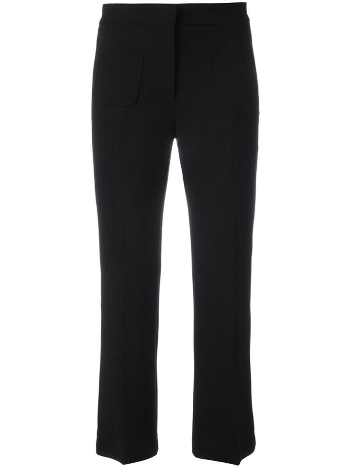 L'autre Chose Kick Flare Cropped Trousers - Black