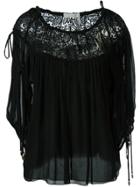 Chloé Palm Leaf Embroidered Blouse - Black