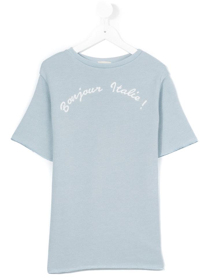 Douuod Kids - Bonjour Italie Dress - Kids - Cotton/polyester - 3 Yrs, Blue