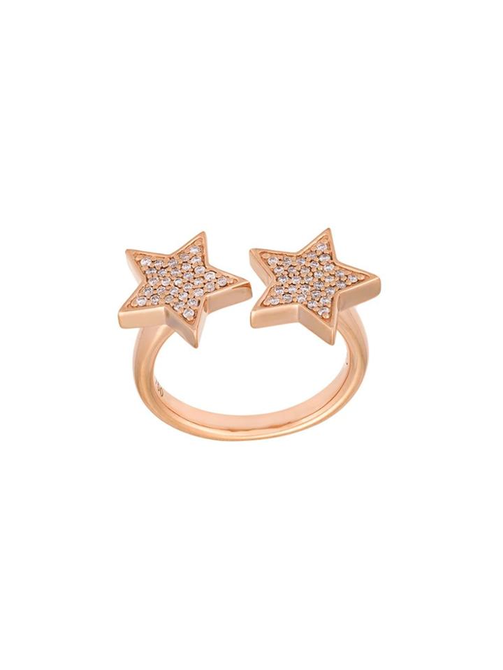 Alinka 'stasia' Double Diamond Star Ring - Metallic