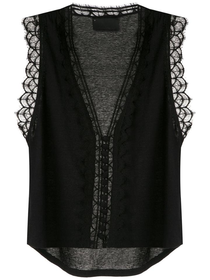 Andrea Bogosian Lace Trimming Blouse - Black