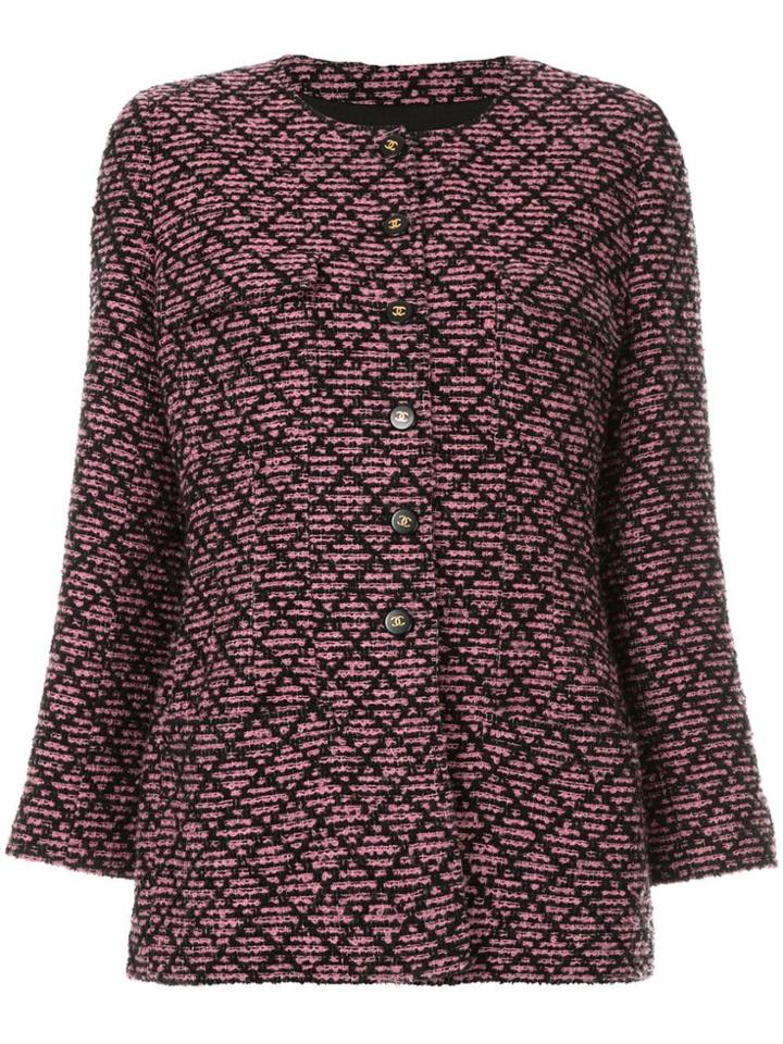 Chanel Pre-owned Long Sleeve Coat Jacket - Pink