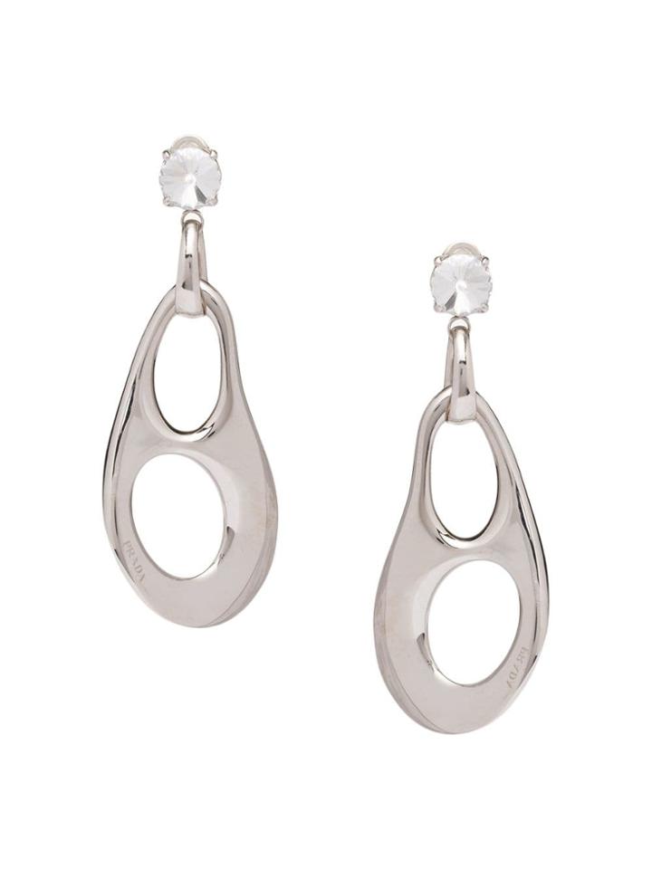 Prada Pendant Earrings - Metallic