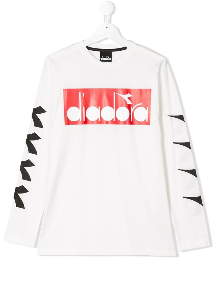Diadora Junior Teen Printed Logo T-shirt - White