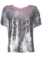 Amen - Sequined T-shirt - Women - Viscose/polyester - 40, Grey, Viscose/polyester